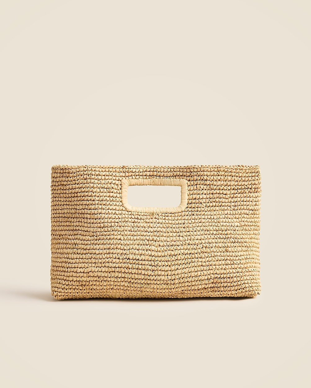 Handknotted raffia rectangular clutch | J. Crew US