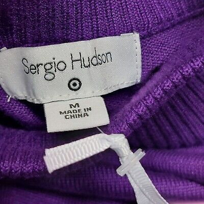 Sergio Hudson X Target Royal Purple Strong Shoulder Sweater Midi Dress M  | eBay | eBay US