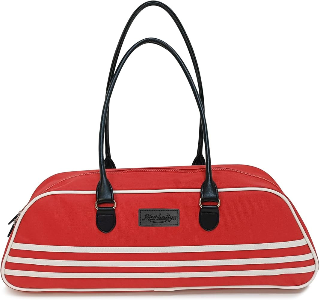 Fashion Gym Bag for Women, Small Sports Tote with Red Long Strap, Christmas Gifts for Her, Holida... | Amazon (US)