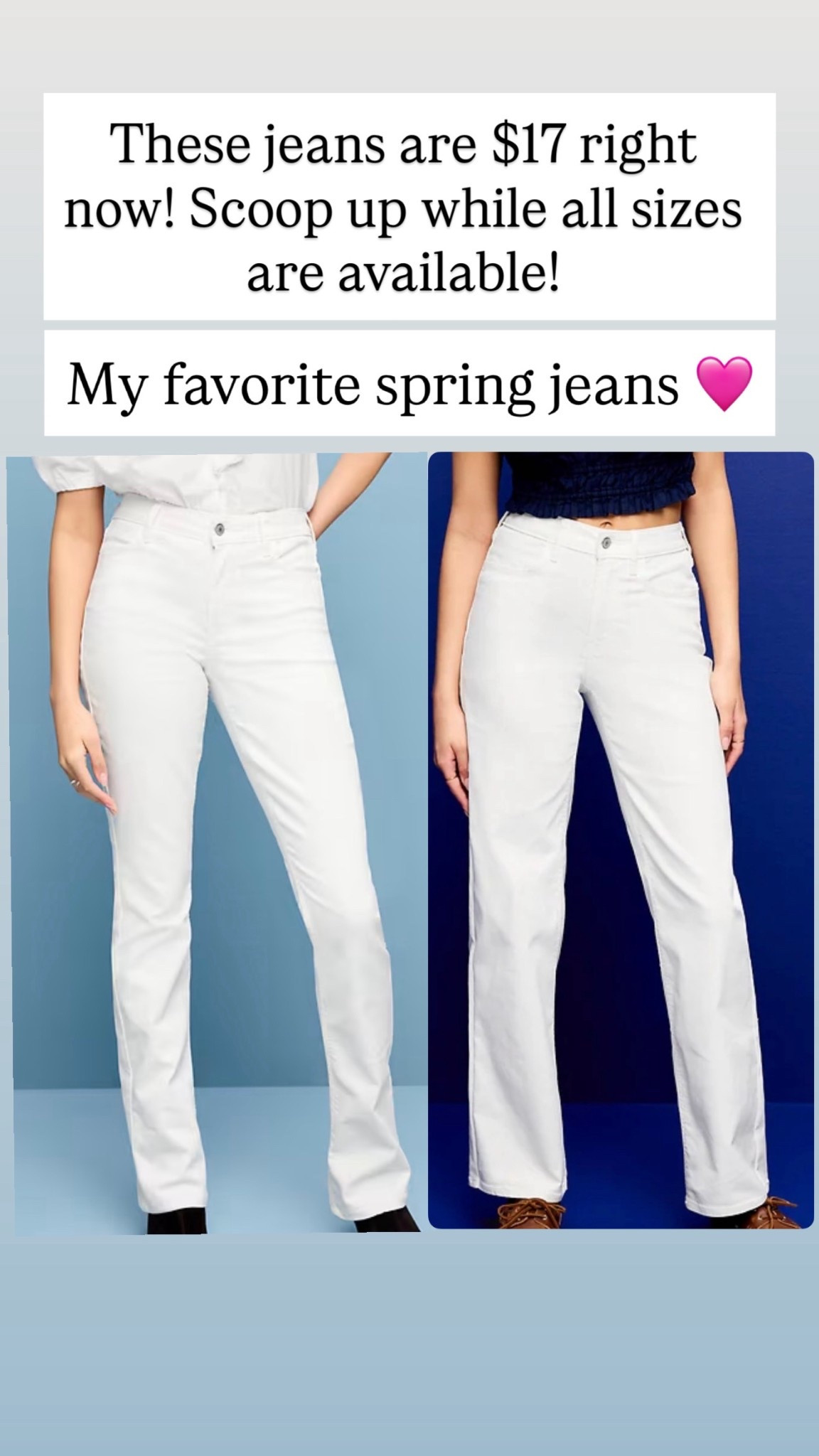 Don’t miss these!! White jeans sale 

#LTKSaleAlert
