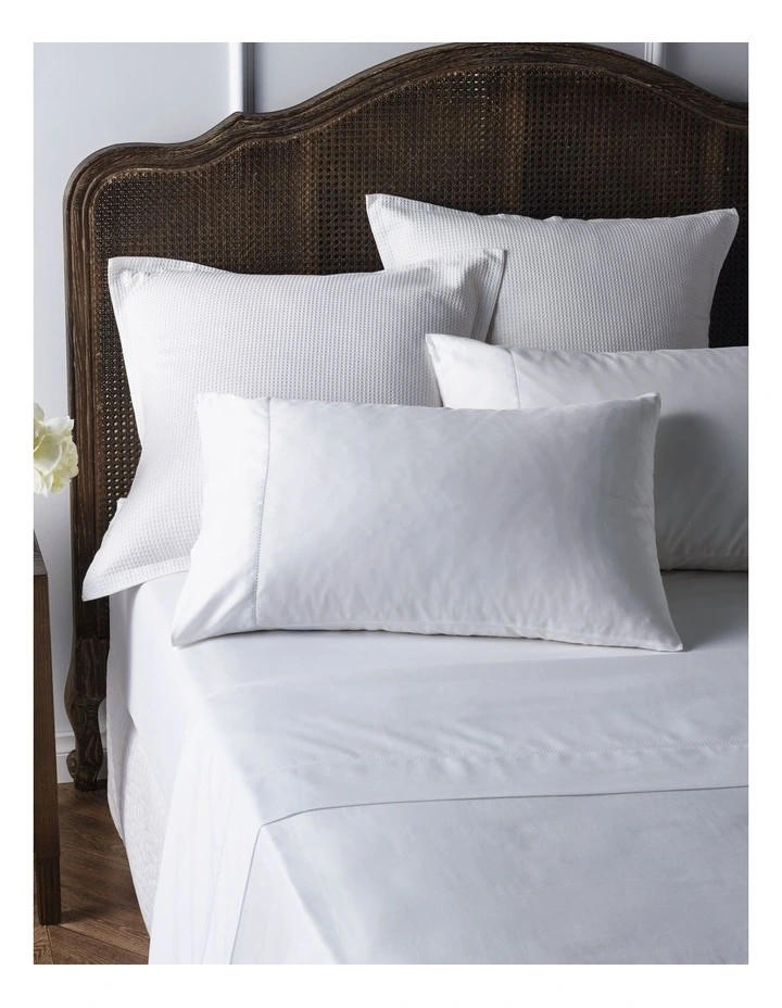 Diana 400TC Egyptian Cotton Sateen 50cm Sheet Set in White | Myer