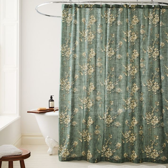 Deco Blossom Shower Curtain | West Elm (US)