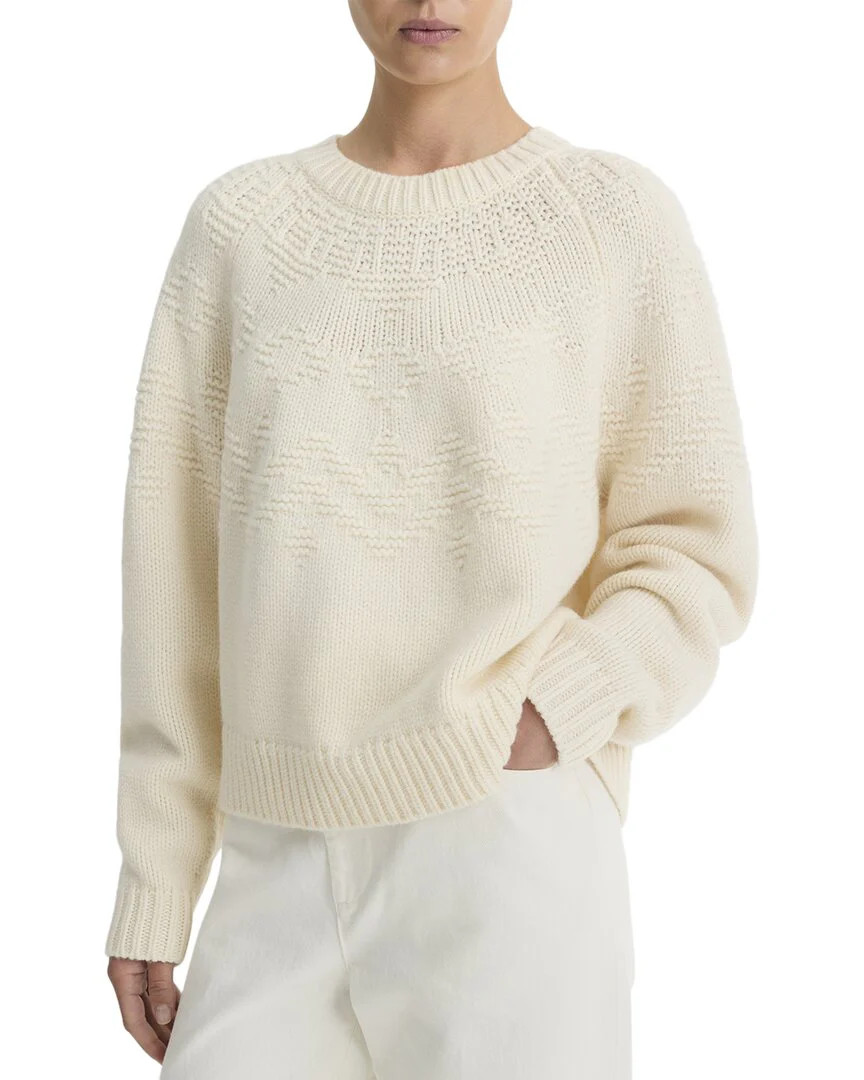 Vince Textured Raglan Fairisle Wool Top | Shop Simon