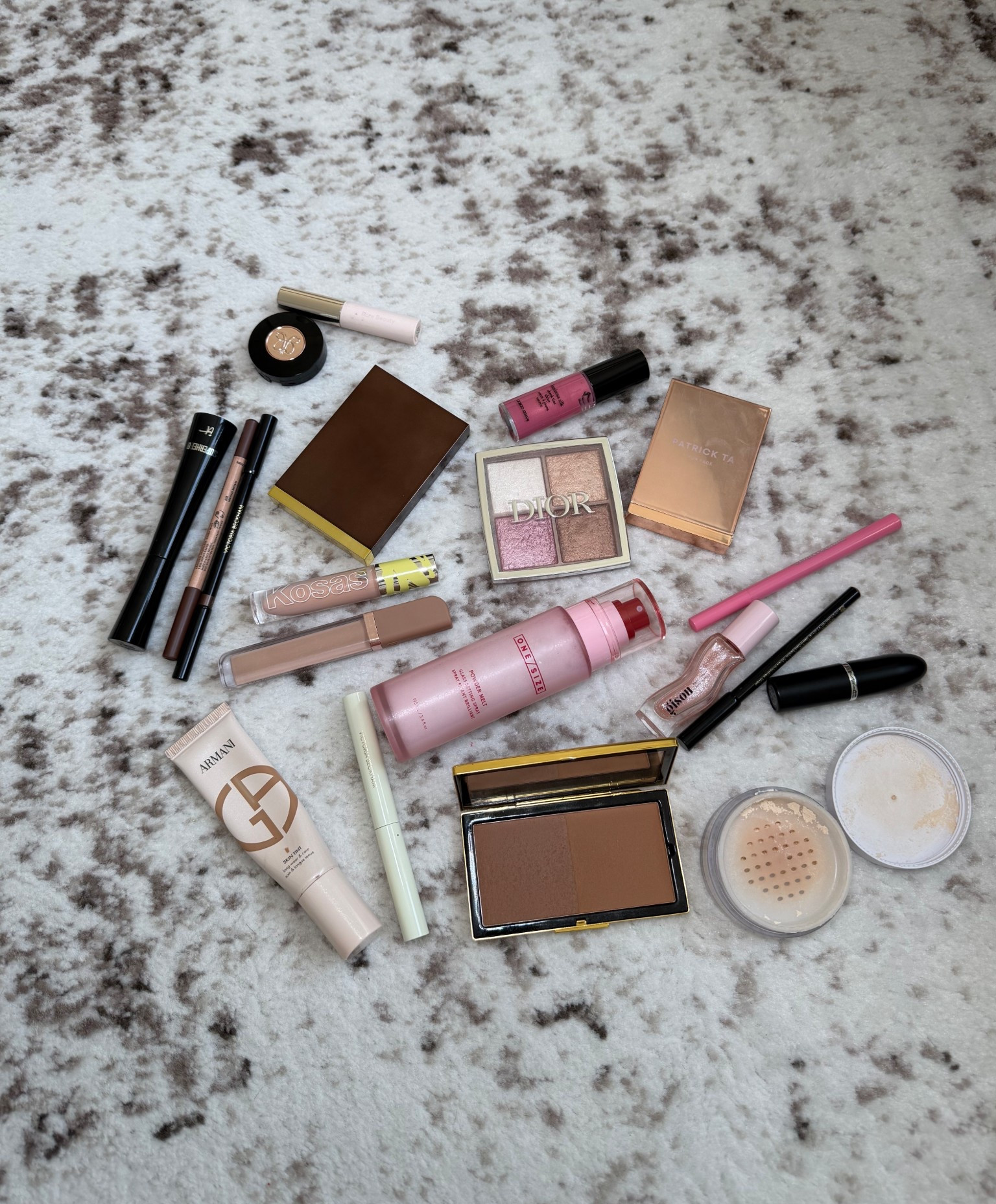 Recent makeup used on Ig story! 

Skin tint: m3
Corrector: illusion
Concealer: n6
Contour palette: 01
Contour stick: marble (nose area)
Loose powder:2
Bronzer: 3
Blush: 62 s (liquid)
Blush duo: she’s that girl 
Highlight:001
Eye liner: limitless brown 
Mascara: blk 
Brow powder: ash brown 

Lip liner: #2
Lipstick: kinda sexy 
Lipgloss:watermelon sugarr

Makeup | Victoria Beckham | tom ford | Giorgio Armani | Dior | one size | Anastasia  


#LTKBeauty #LTKOver40