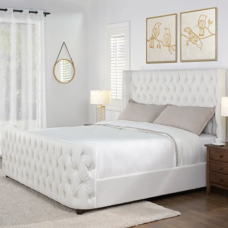 Currier Tufted Upholstered Low Profile Standard Bed | Wayfair North America