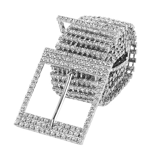 CHICTRY Bling Crystal Rhinestone Belt Fashion Wide Alloy Adjustable Woman Waistband Chain Decorat... | Amazon (US)