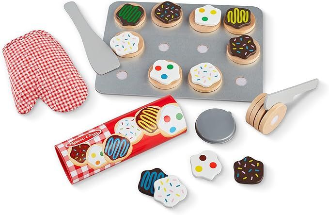 Amazon.com: Melissa & Doug Slice and Bake Wooden Cookie Play Food Set - Pretend Cookies And Bakin... | Amazon (US)
