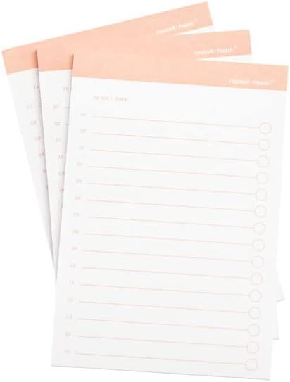 russell+hazel to Do Adhesive Notepad Set, Office Supplies, Blush, 50 Sheets Each, 4” x 6”, 3 ... | Amazon (US)
