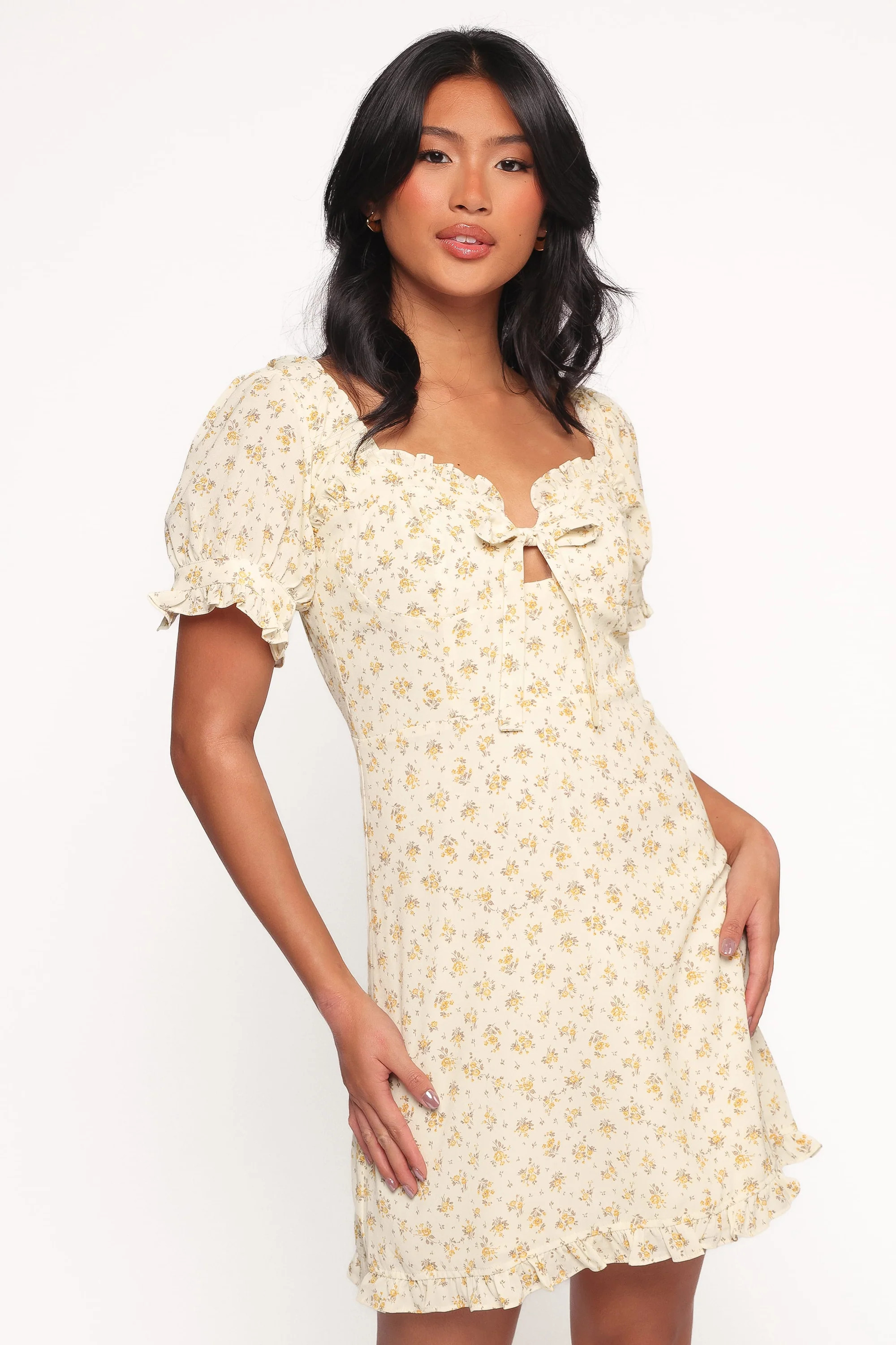 Joss Mini Dress - Cream Yellow | Petal & Pup (US)