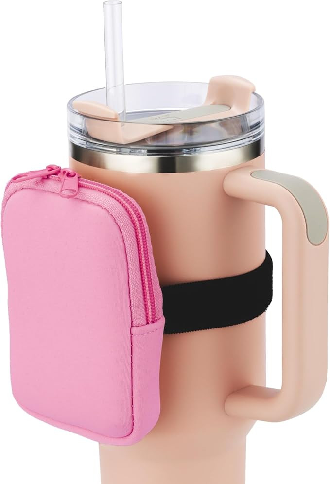 BRATEAYA Cup Pouch Bag for Stanley 40 oz 30 oz Tumbler with Handle, Pink Stanleys Cup Belt Bag, G... | Amazon (US)