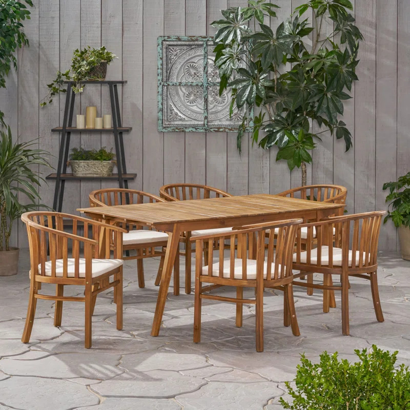 Bate Outdoor 7 Piece Dining Set with Cushions | Wayfair Professional