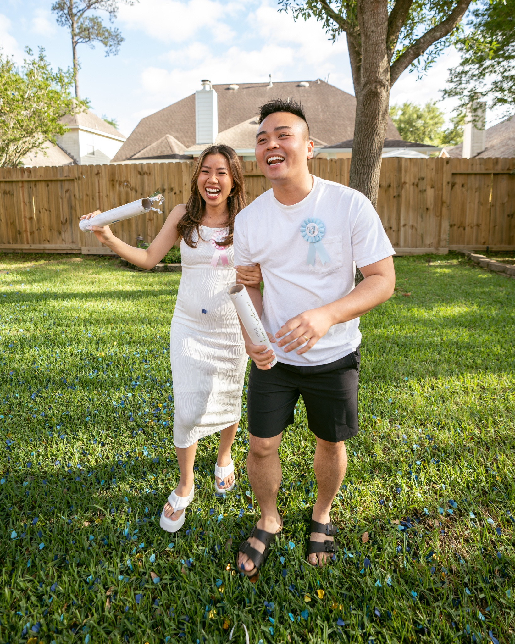 From our gender reveal party 💙 linked mom and dad outfits here!

Target white dress bodycon dress maternity bump pregnancy dress vacation dress white tee men shorts mother’s day

#LTKGiftGuide #LTKmens #LTKbump