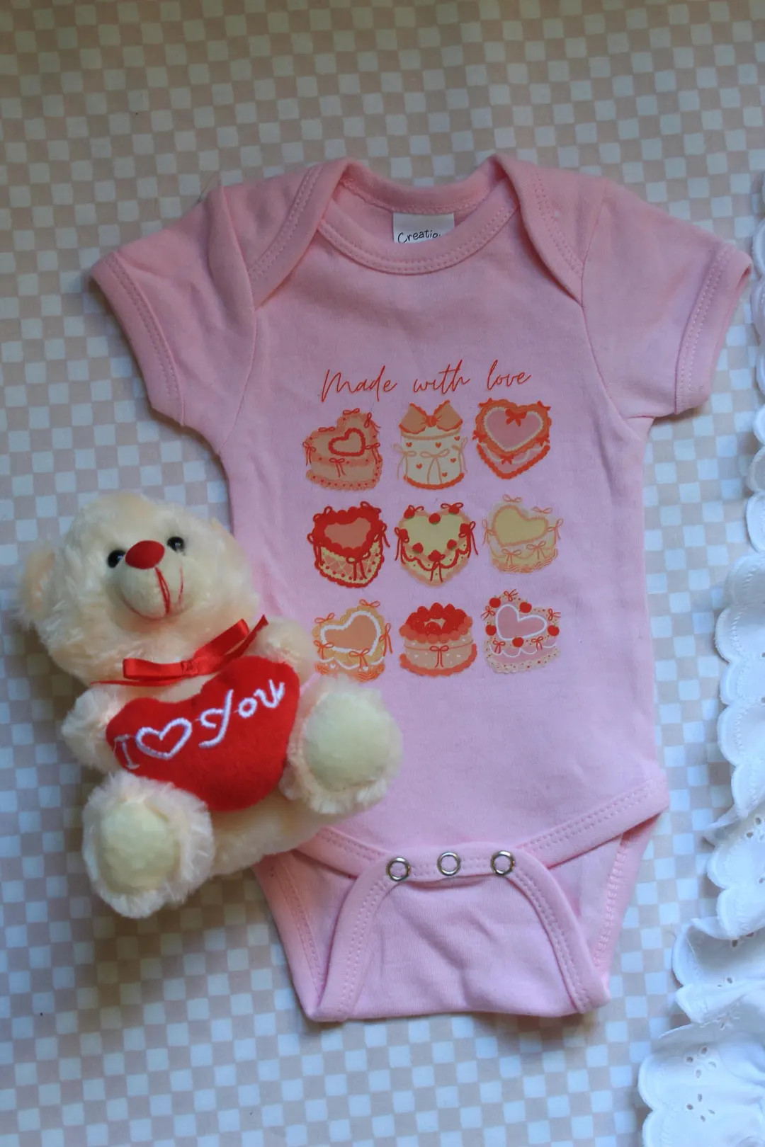 Adorable Newborn Valentines Day Coquette Onsie, Perfect for Babys First Valentines - Etsy | Etsy (US)