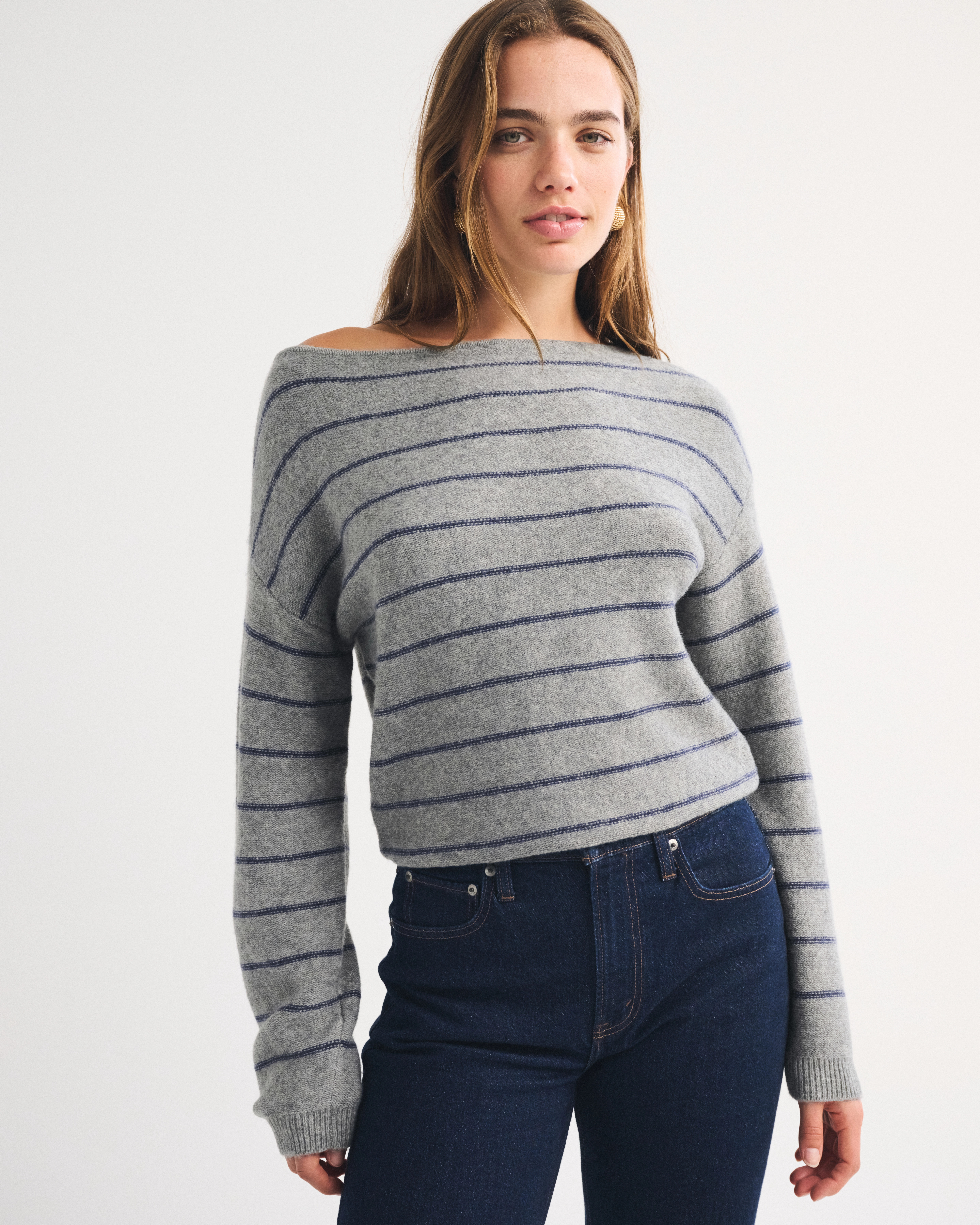 Merino Wool-Blend Slash Sweater | Abercrombie & Fitch (US)