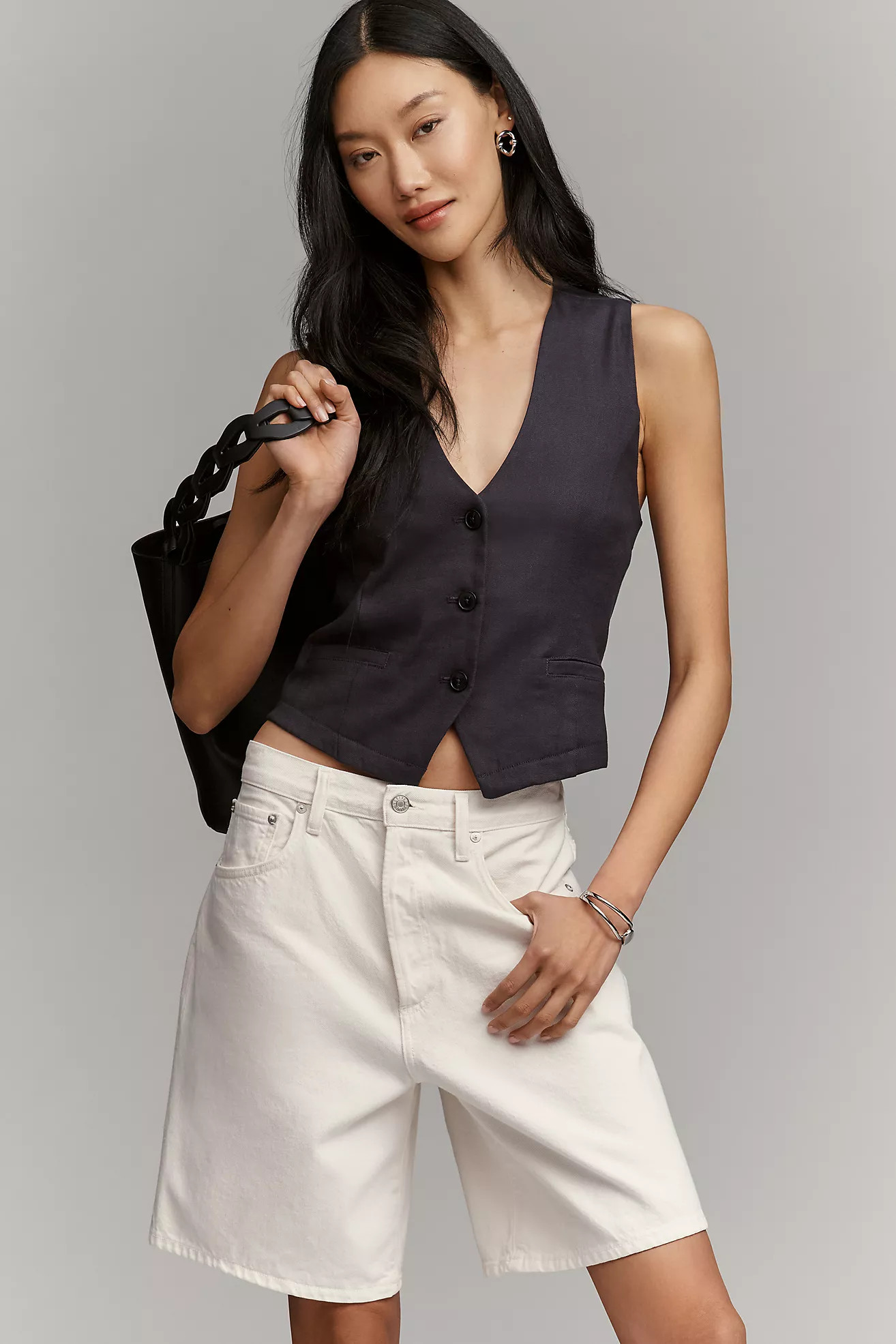 AGOLDE Indra Denim Bermuda Shorts | Anthropologie (US)