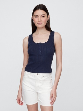 Pointelle Scoopneck Top | Gap Factory