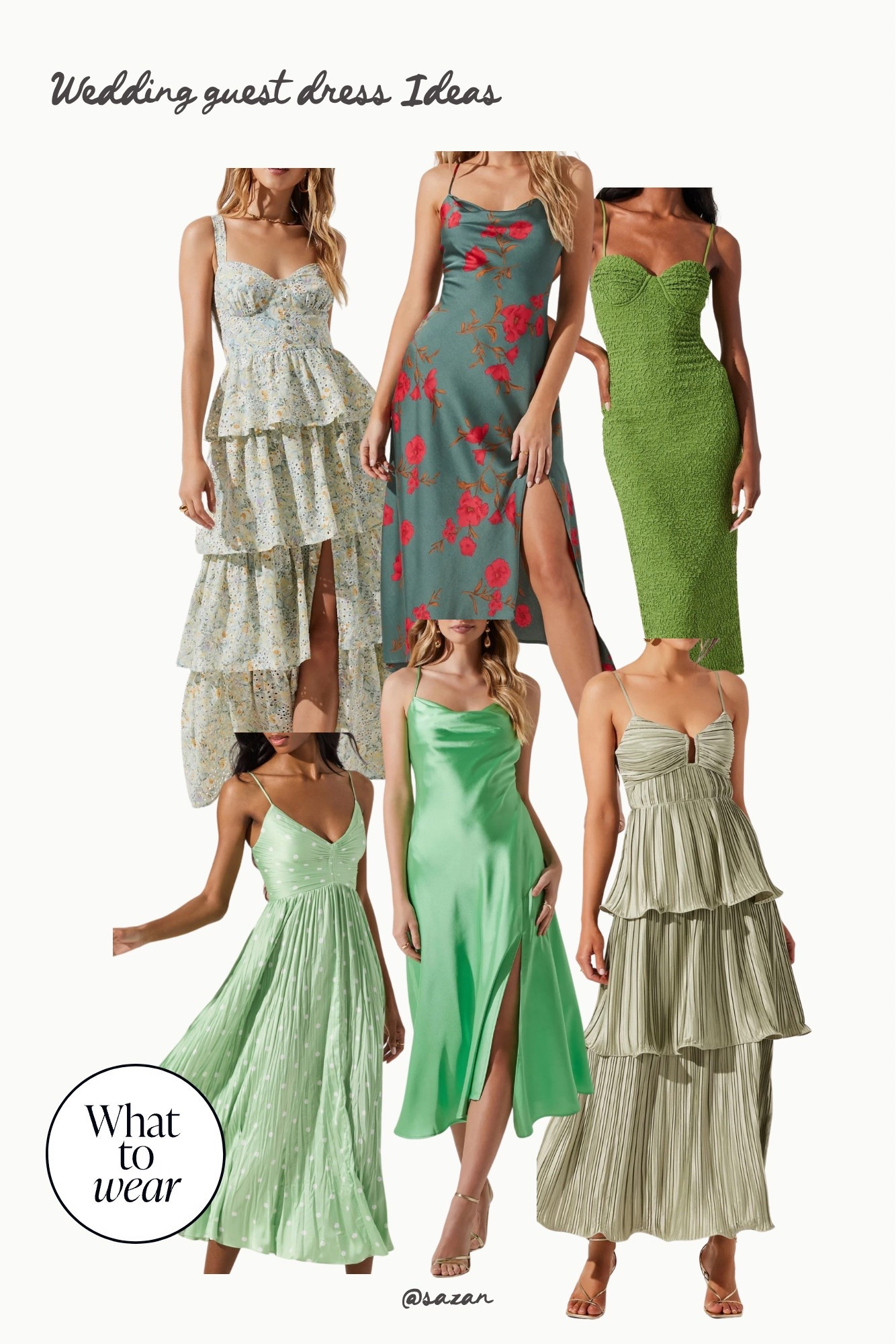 Wedding Guest Dress Ideas 👗
#shadesofgreen

#LTKParties #LTKWedding #LTKStyleTip