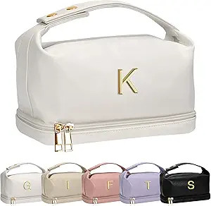 College Gifts, Makeup Bag for Women, Bridesmaid Engagement Gift for Her Travel Toiletry Bag Make ... | Amazon (US)