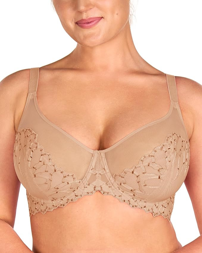 HSIA Minimizer Bras for Women, Embroidered Full Coverage Bra Unlined Bras with Underwire for Heav... | Amazon (US)