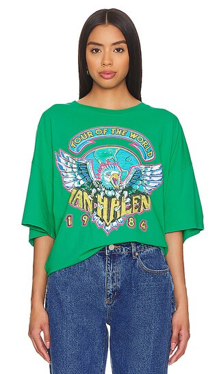 Van Halen Tour Of The World Tee in Lucky Green | Revolve Clothing (Global)