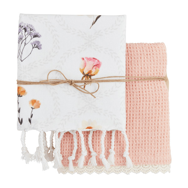 Flower Dish Towel Set | Mud Pie