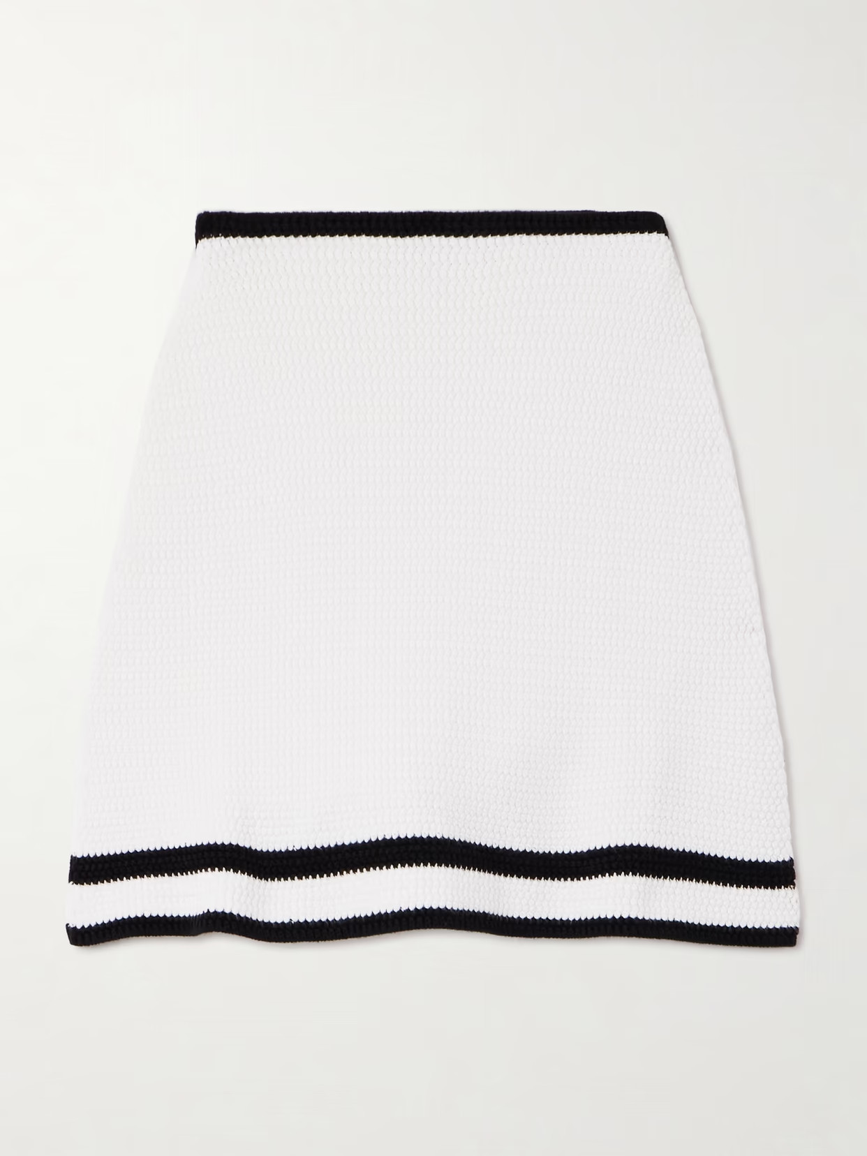 NINA RICCI - Striped Cotton-blend Mini Skirt - Ecru | NET-A-PORTER (US)