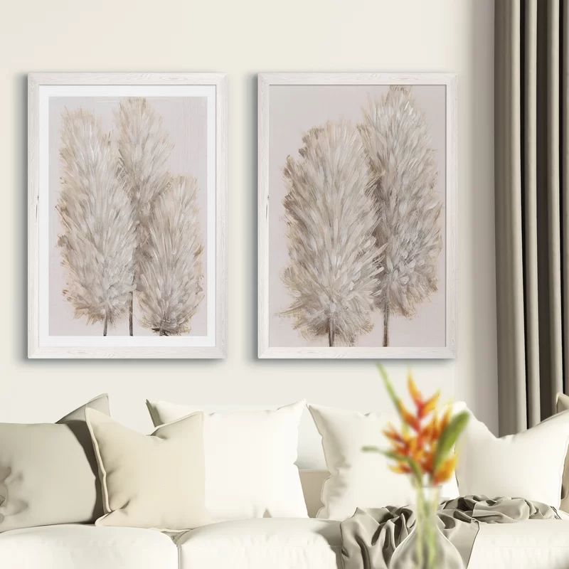 'Pampas Grass III' by Vincent Van Gogh - 2 Piece Picture Frame Painting Print Set | Wayfair North America