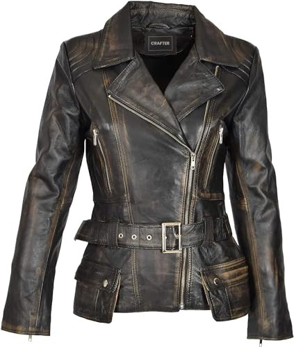 Womens Genuine Lambskin Leather Jacket | Classic rider leather jacket | Black Leather Jacket Women | Womens Leather Jacket | Amazon (US)