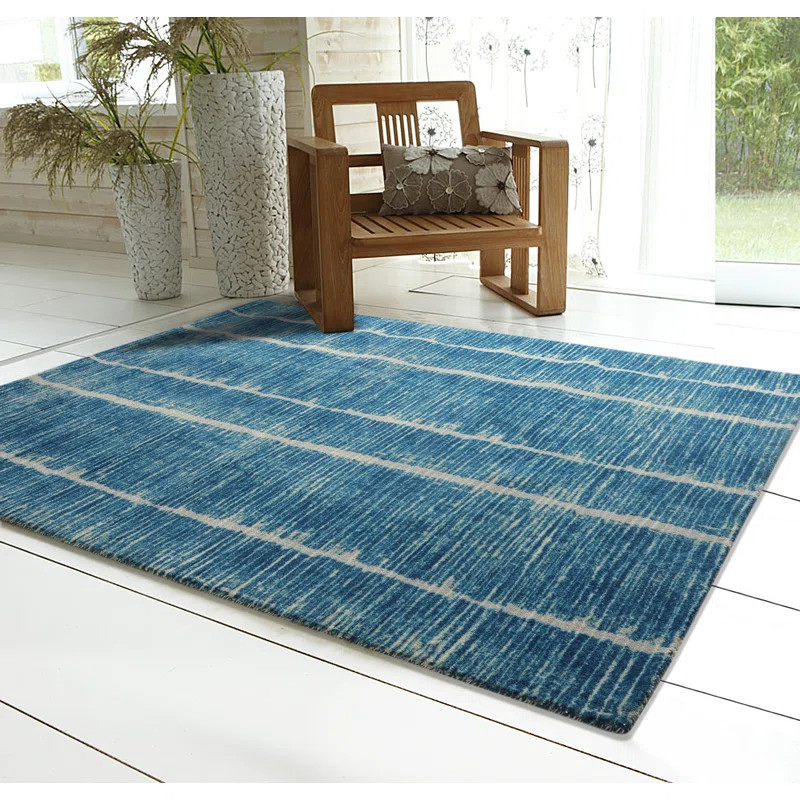 Veronica Abstract Tufted Blue Area Rug | Wayfair North America
