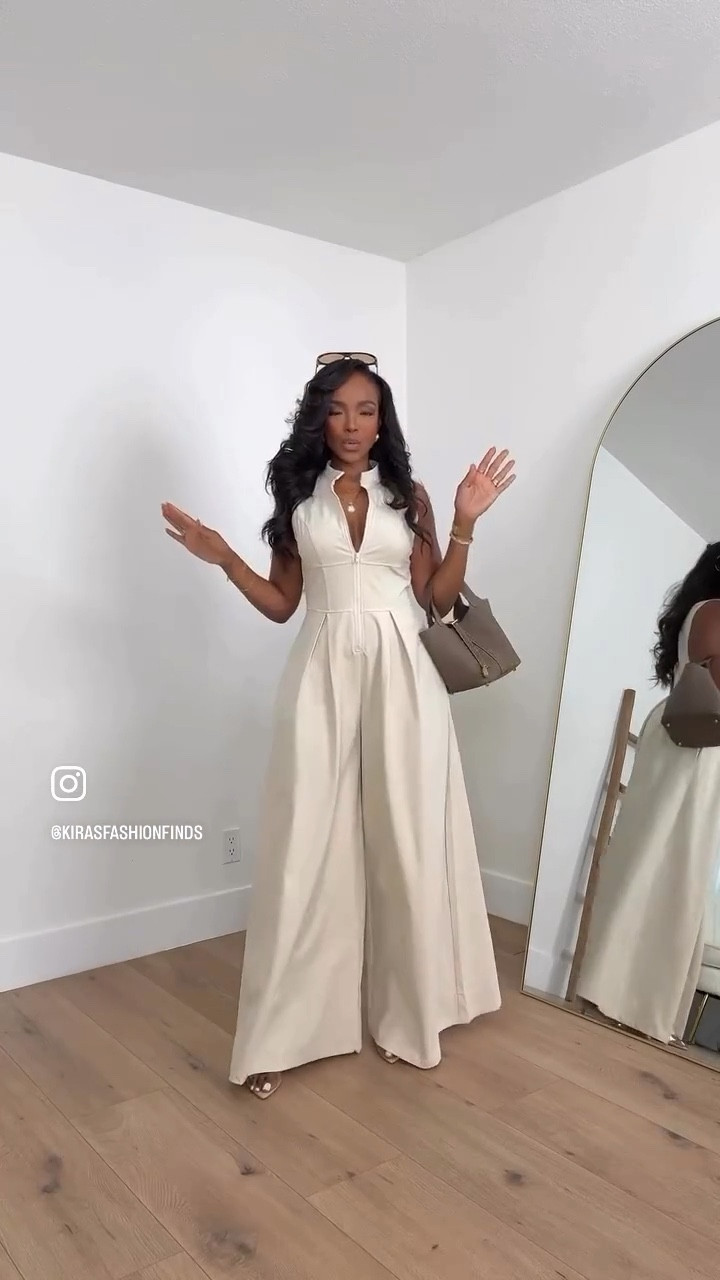 Scroll to shop this elevated neutral look 🤍

A structured wide-leg jumpsuit like this is one of those statement pieces you can style multiple ways—dress it up with heels and a bag or keep it minimal for a clean, polished vibe, making it a timeless option where the cost per wear keeps dropping.

Perfect for brunch, events, dinner plans, or special occasions.

📏 Measurements: 5’4”, 140 lbs, 34D bust, 27” waist, 40” hips

Follow me on Instagram and YouTube @kirasfashionfinds

  

#LTKootd #LTKPetite #LTKgrwm