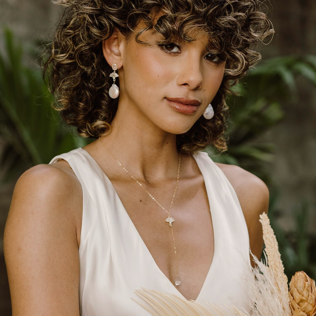 CLARISSA Pearl Earrings, Bridal Statement Earrings, Wedding Jewelry, Pearl Earrings, Art Deco Ear... | Etsy (US)