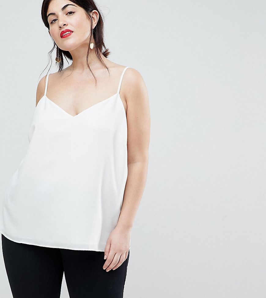 ASOS DESIGN Curve swing cami with double layer - White | ASOS US