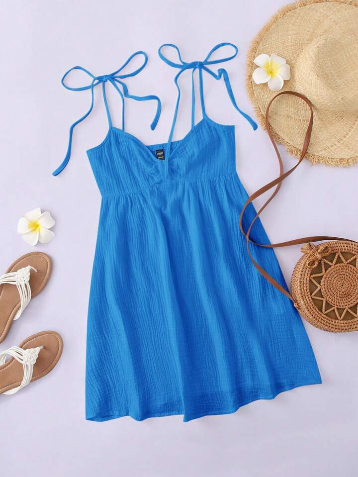 SHEIN WYWH Ladies' Shoulder Knot Woven Cami Dress | SHEIN