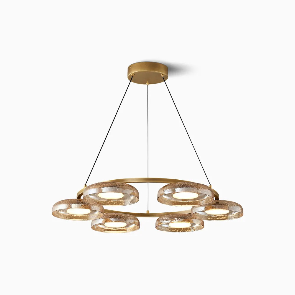 Jarna 32" Crackle Glass Pendant Light | Hernest