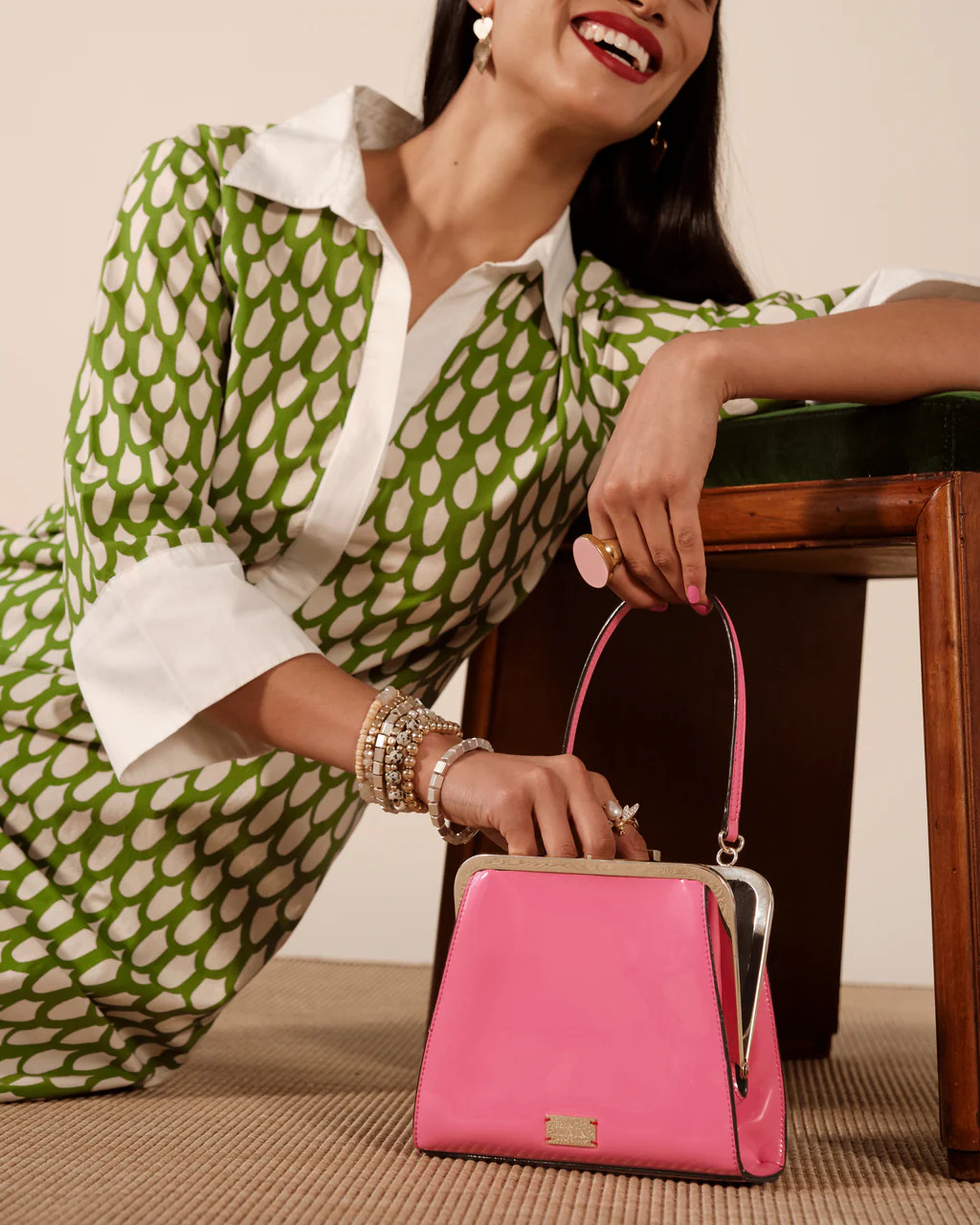 Lulu Frame Bag - Pink | Frances Valentine