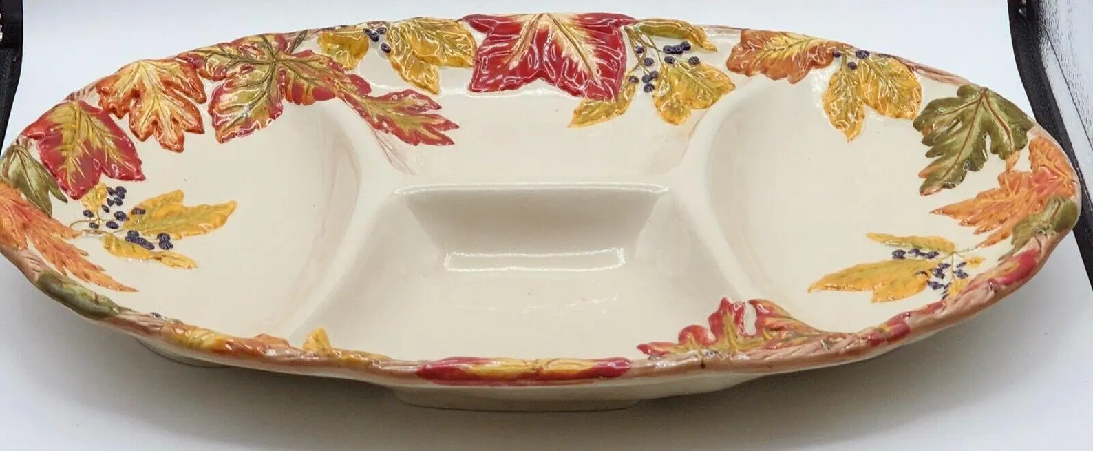Bico China Harvest Autumn Leaves Thanksgiving Large 4 Section Platter 18 X 14 In - Etsy | Etsy (US)