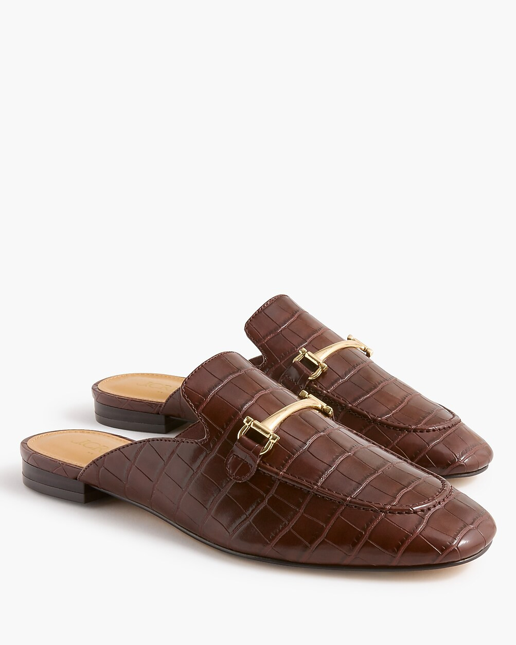 Crocodile bit loafer mules | J.Crew Factory
