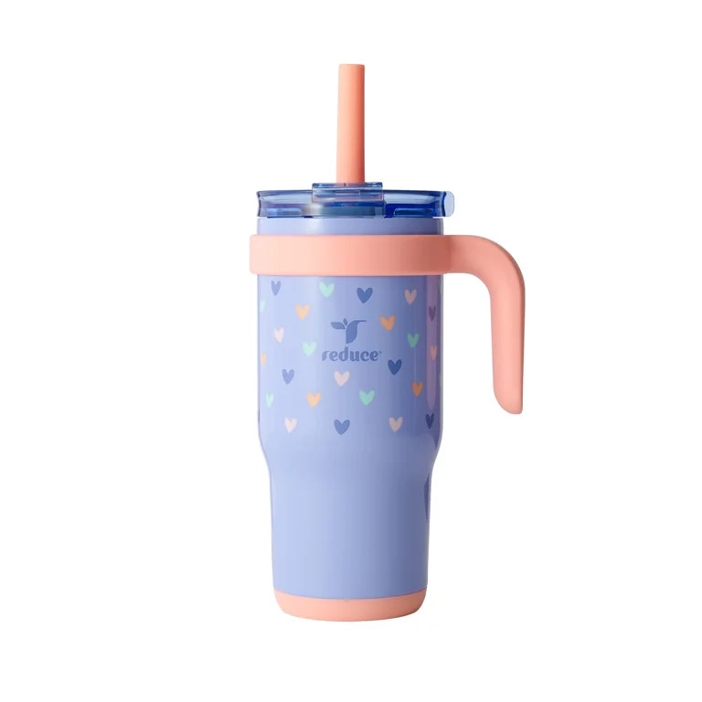 Reduce Coldee Kids Tumbler with Straw & Handle. Insulated Stainless Steel 18 oz - Hearts | Walmart (US)