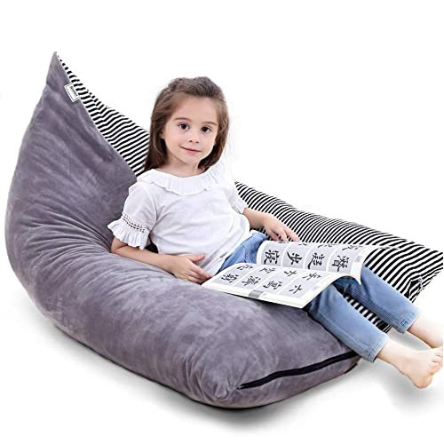 Stuffed Animal Storage Bean Bag Chair Cover | 53" Extra Large Beanbag Cover for Kids and Adults, Plush Toys Holder and Organizer for Boys and Girls | Premium Velvet - Soft & Comfortable | Amazon (US)