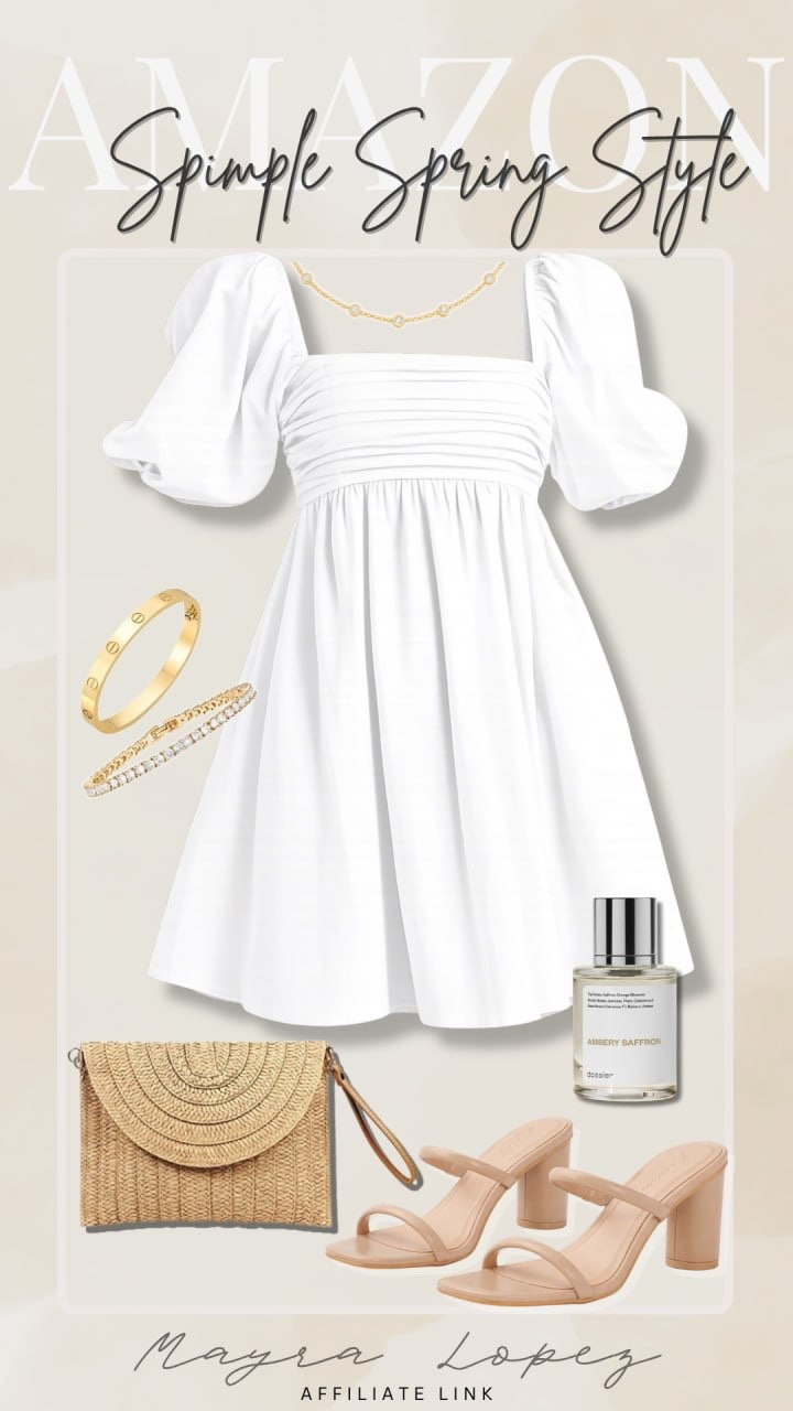 Simple spring style in one look 🌿 This white dress is so pretty for spring and summer events, and I love how the neutral accessories keep it feeling polished and easy to wear.

#LTKStyle #LTKFinds #SpringStyle #SpringOutfit #WhiteDress #NeutralStyle #SimpleStyle #ChicOutfit #FeminineStyle #SpringFashion #VacationStyle #BrunchOutfit #WeddingGuestStyle #DateNightLook #ClassicStyle #AmazonFinds