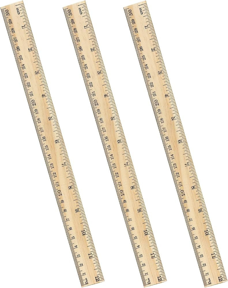 ZZTX 3 Pack Wooden Ruler 12 Inch\uff0830 cm) | Amazon (US)