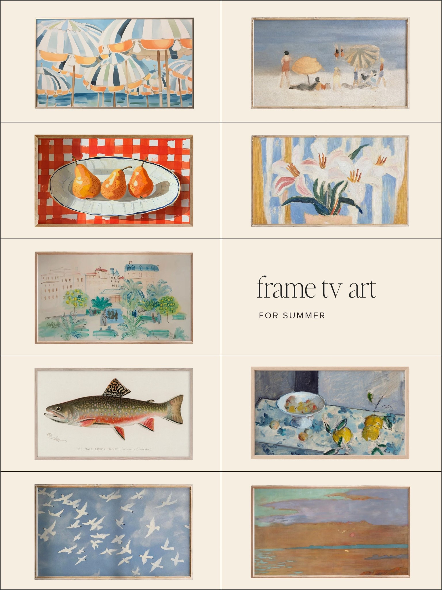 pretty frame tv art for summer!

#LTKFindsUnder50 #LTKHome #LTKSeasonal