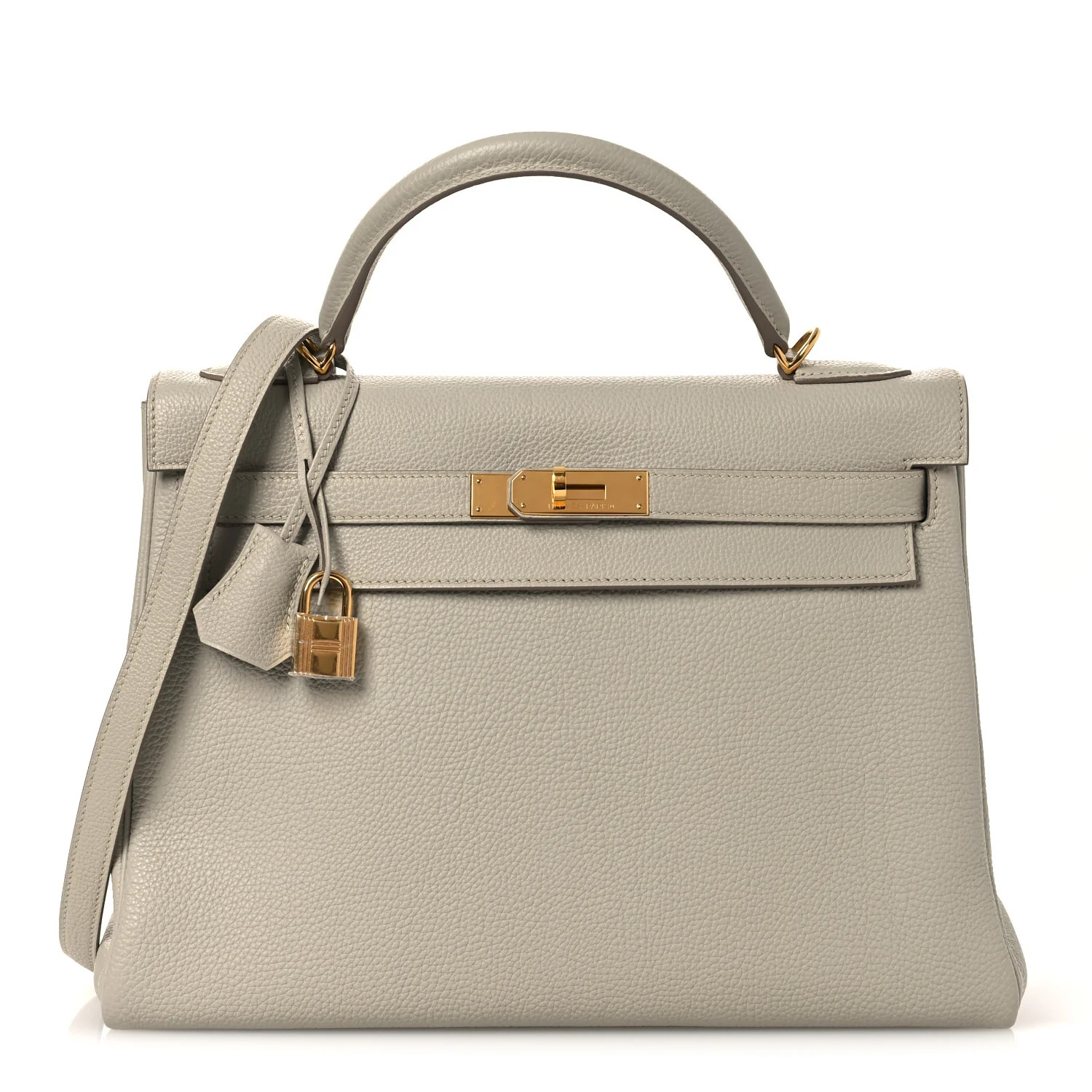 Togo Kelly Retourne 32 Gris Perle | FASHIONPHILE (US)