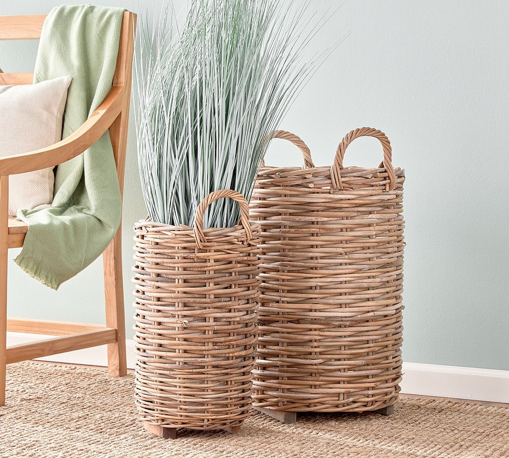 Asheville Handwoven Rattan Baskets - Set of 2 | Pottery Barn (US)