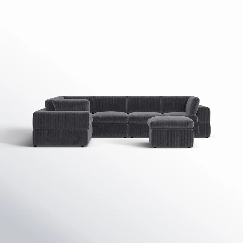 Amy-Grace 7 - Piece Corduroy Sectional | Wayfair North America
