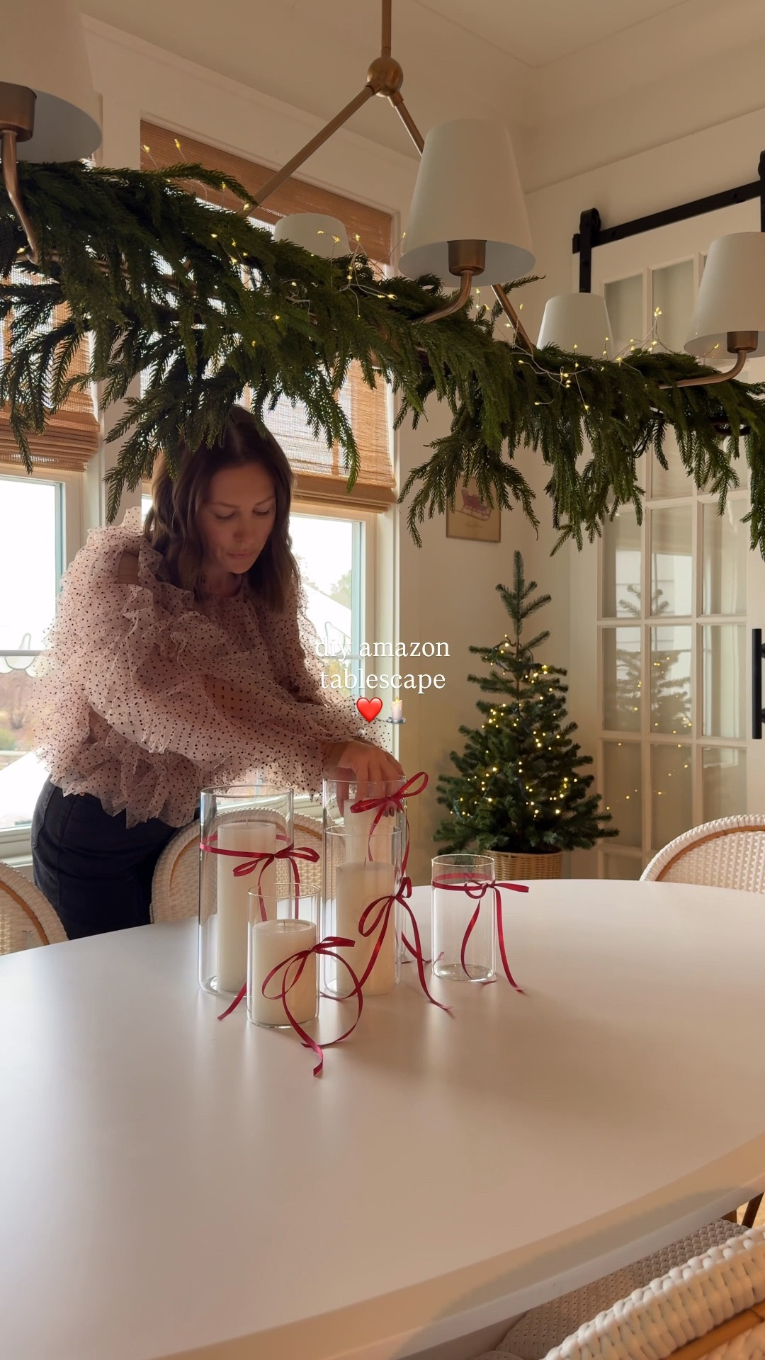 diy tablescape all from @amazon ❤️ | simple, clean & festive…the smallest touches make the biggest impact! -this looks amazing in the evening ✨ 

#tablescape #christmasdecor #christmas #amazonhome #tistheseason #christmasideas #christmasparty #amazonfinds 

#LTKSeasonal #LTKHoliday #LTKHome