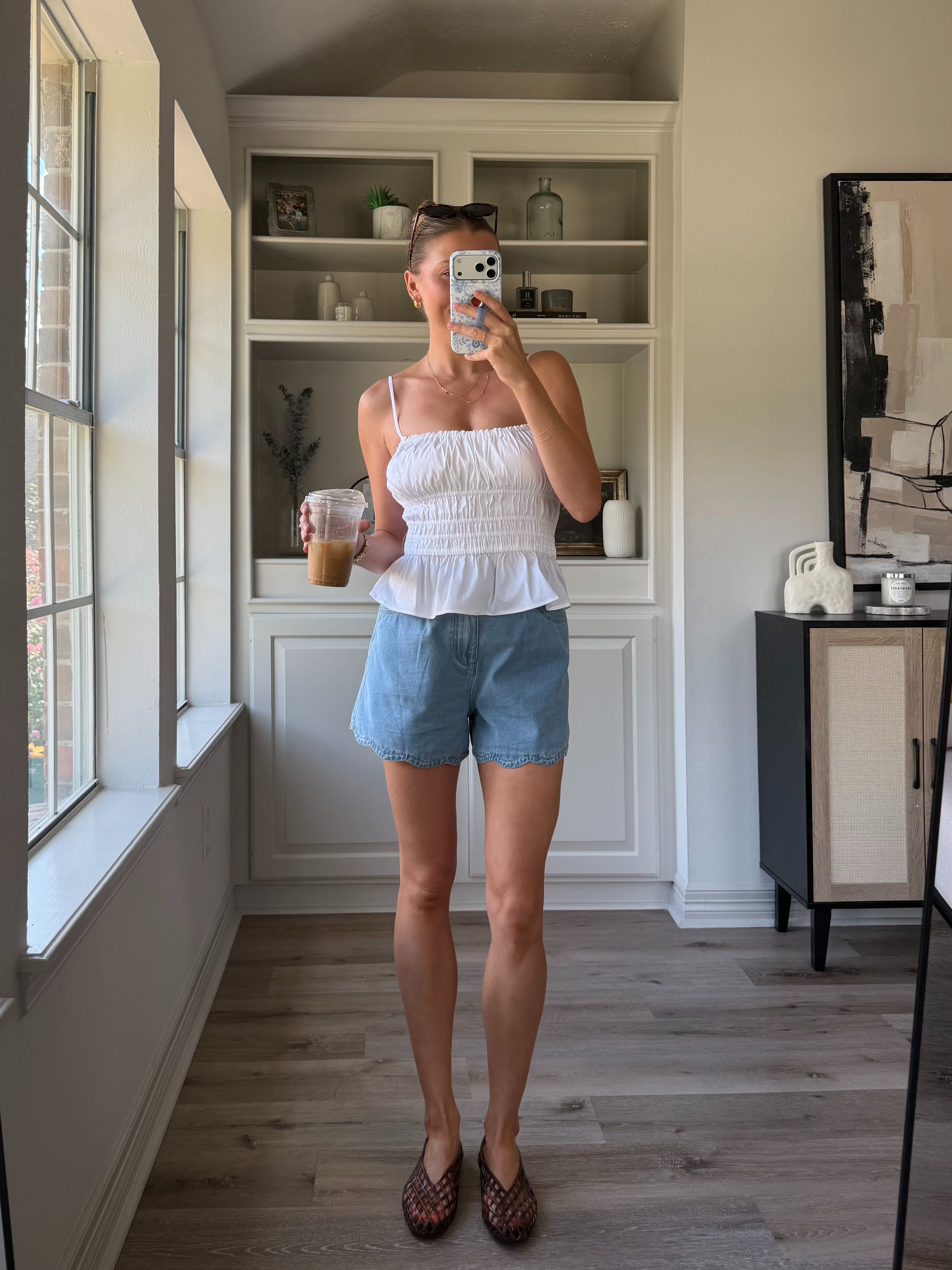 Cute casual summer outfit! Wearing S in tank and 4 in denim shorts
 

 #LTKootd #LTKmomlife