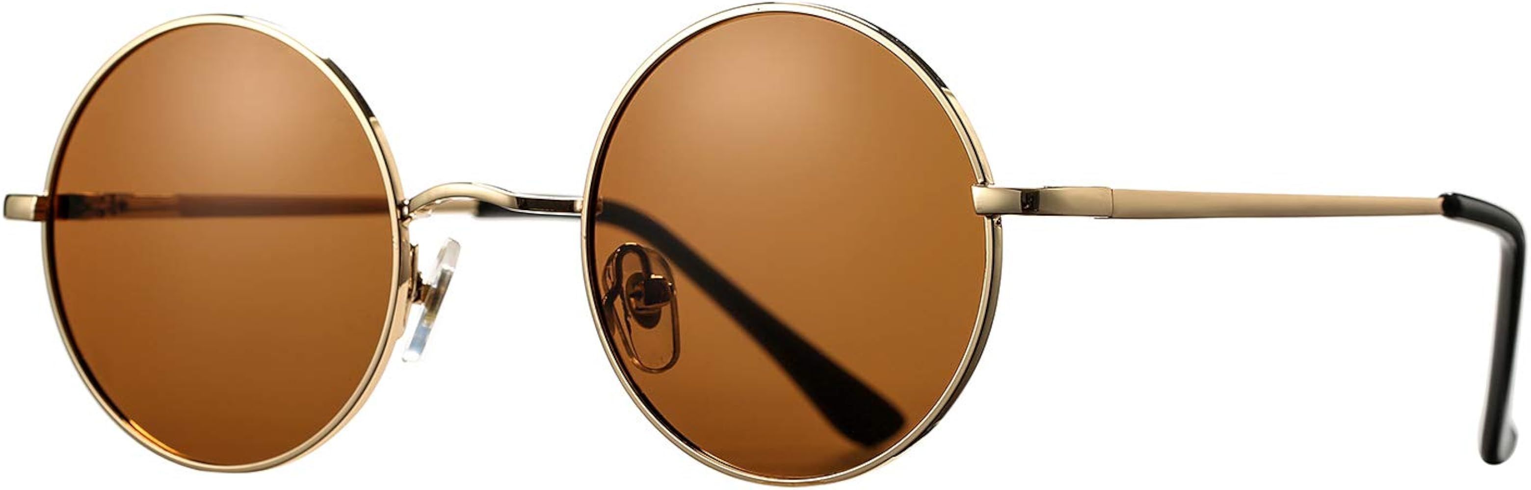 Amazon.com: Pro Acme Retro Small Round Polarized Sunglasses for Men Women John Lennon Style (Gold... | Amazon (US)