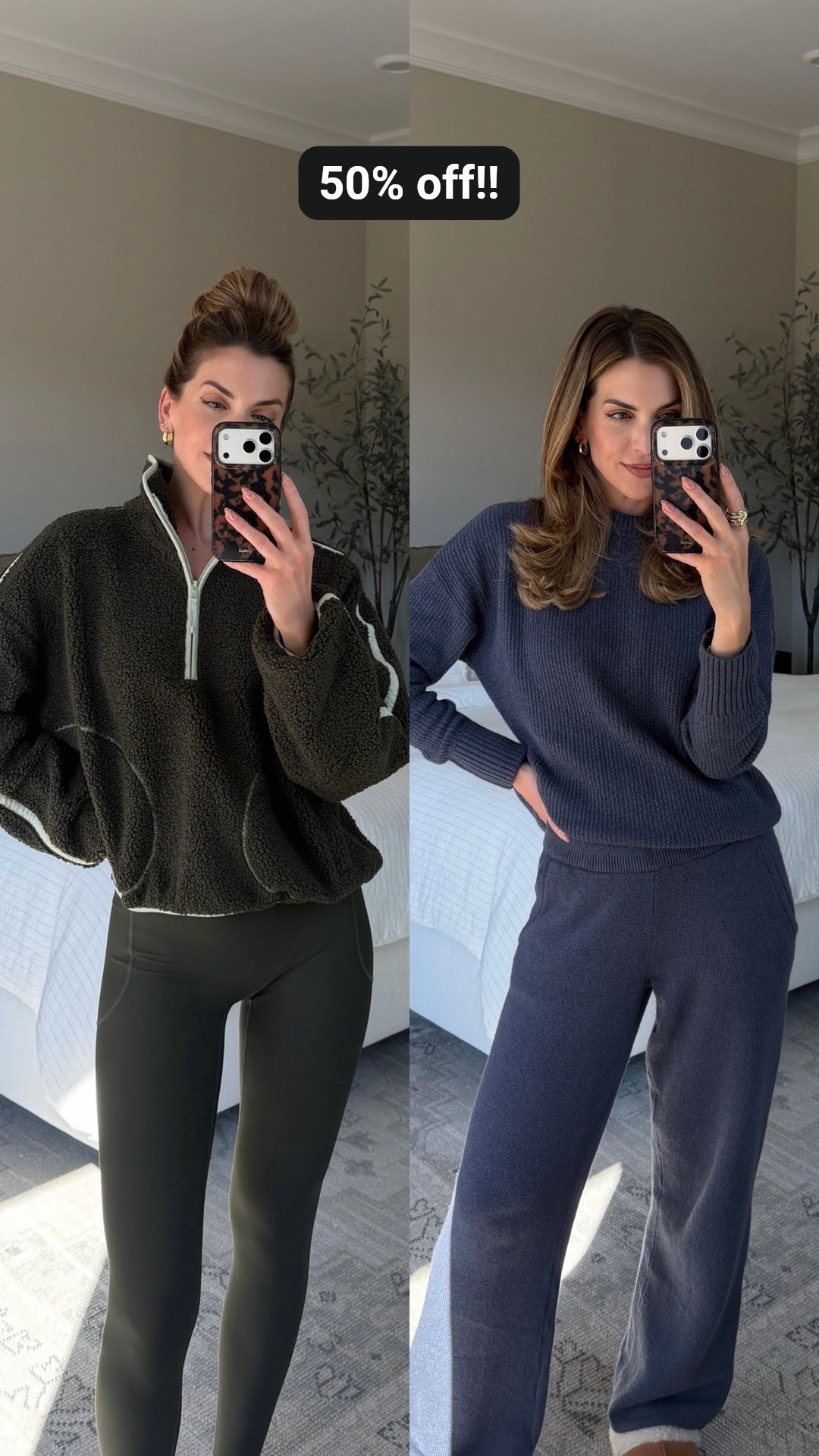 Shop these cozy lounge and active pieces for 50% off at Old Navy! Perfect for those WFH days or when you want to be comfy but still feel put together. Green set: medium sherpa/small leggings. Knit set: small sweater/small pants.

#LTKFindsUnder50 #LTKSaleAlert #LTKSeasonal