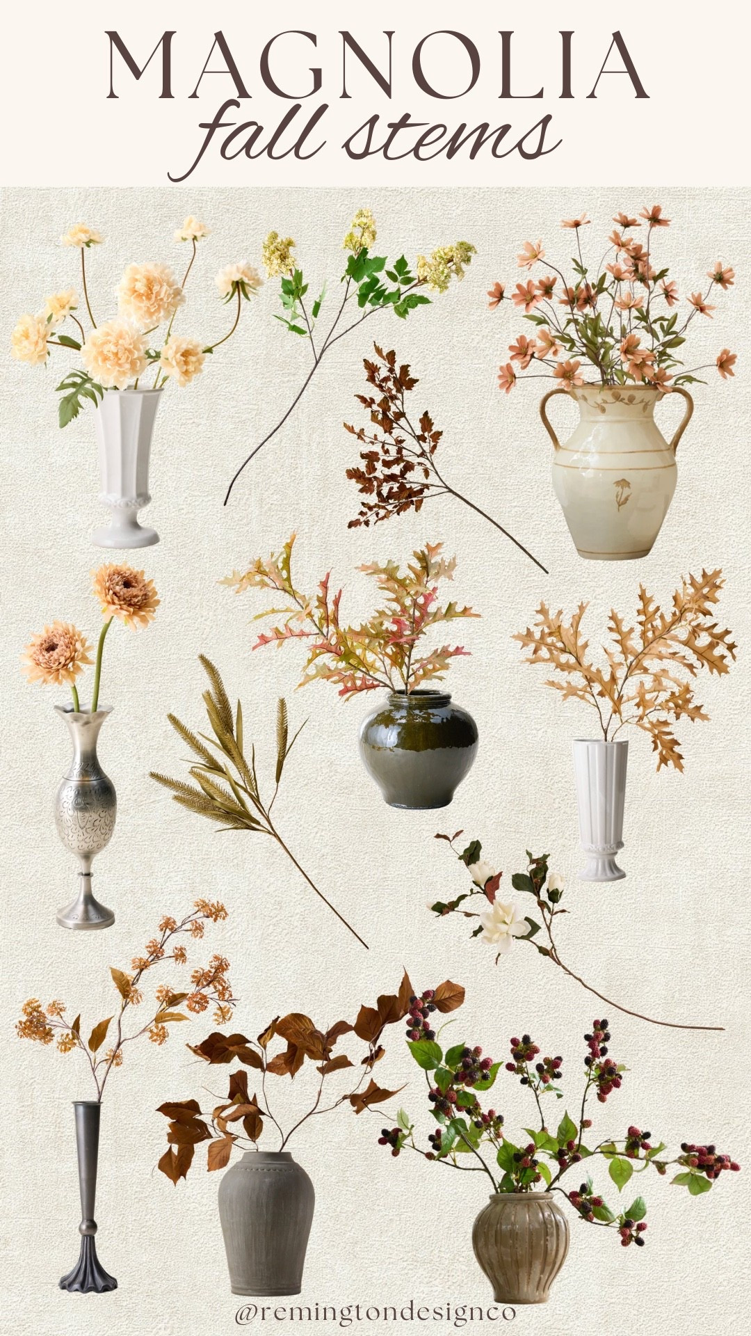 Fall stems I’m loving from Magnolia! 

Fall decor 
Fall home finds 
Faux flowers 
Home accents 
Home decor

#LTKHome #LTKSeasonal